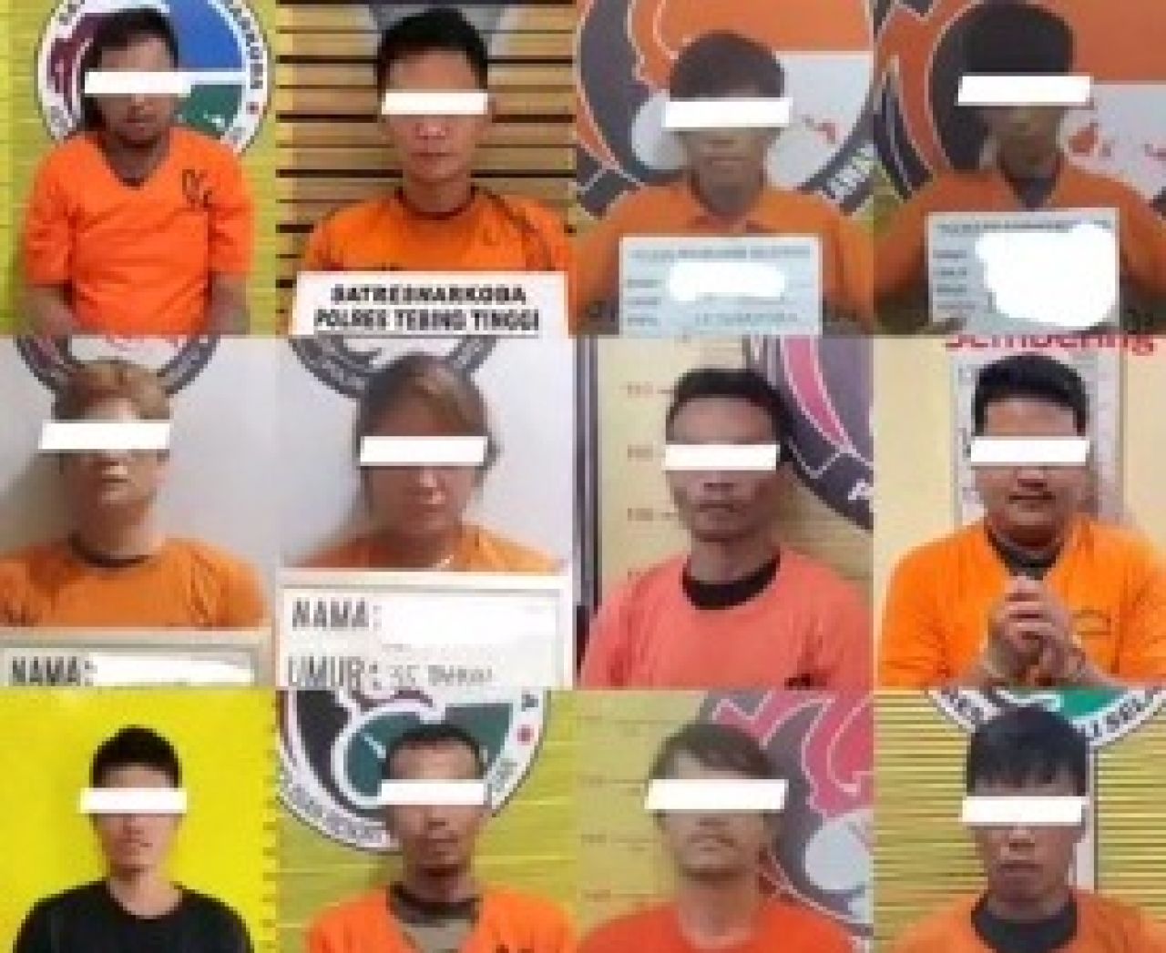 Para tersangka kasus narkoba di Polda Sumut