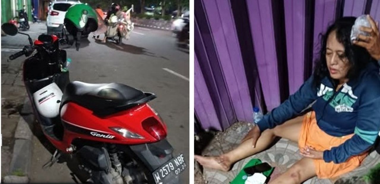 Motor korban Gojek dan korban