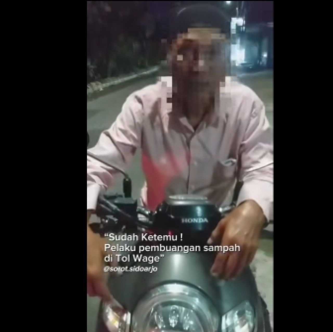 Sosok Salah Satu Terduga Pembuang Sampah di Dekat Jembatan Tol Desa Wage