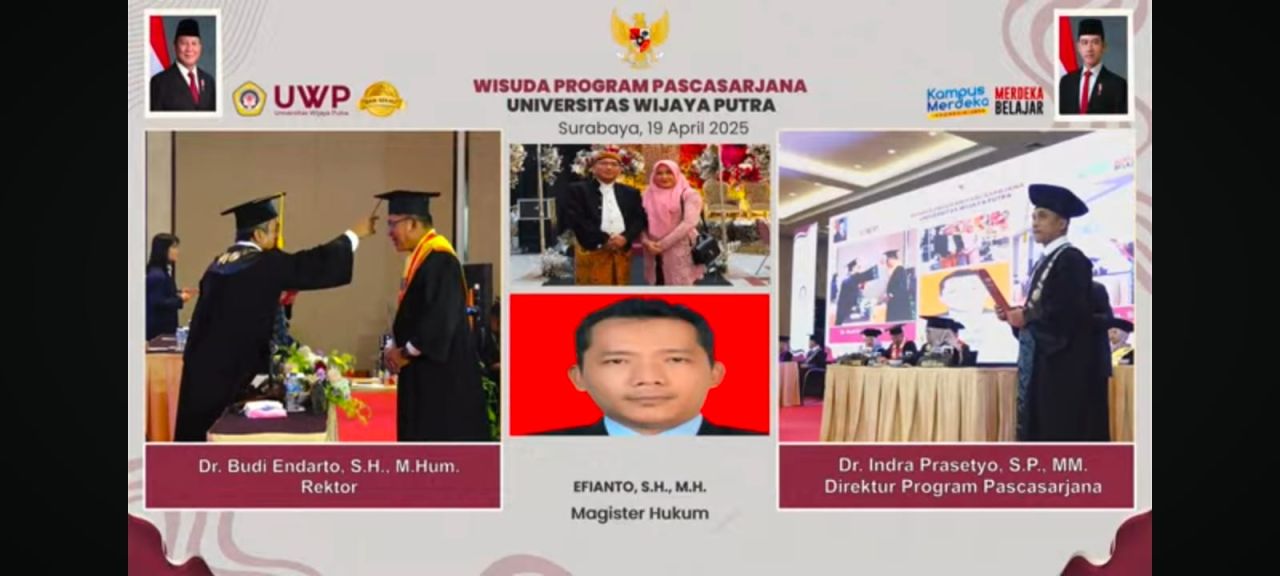 Ketua Wartawan dan Aliansi Gresik Selatan Meraih Gelar Magister Hukum