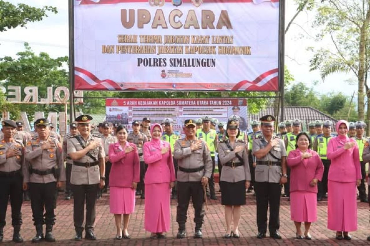 Sertijab Kasat Lantas Polres Simalungun dan Kapolsek Sidamanik