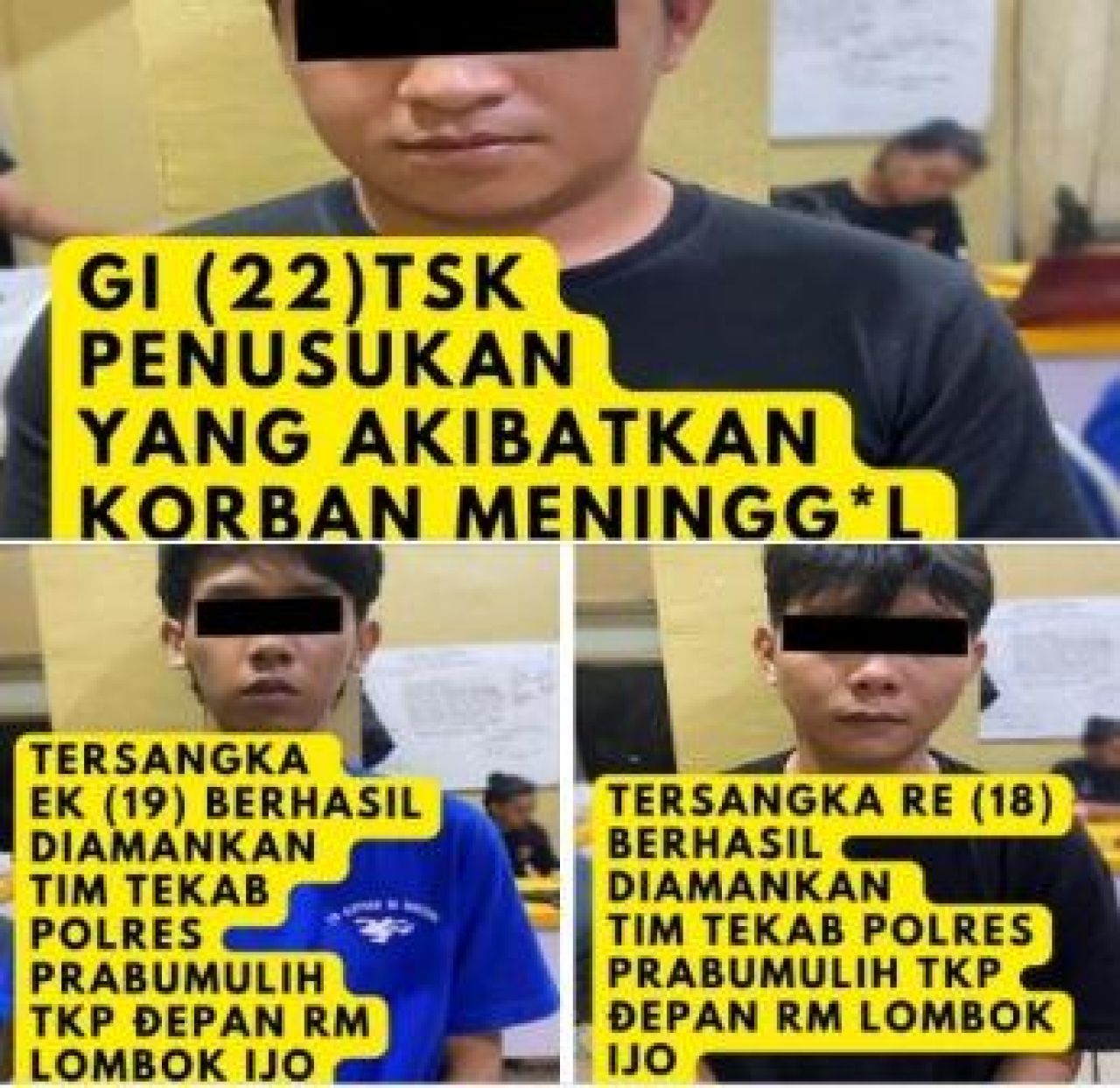 Aksi Mengerikan di Depan Rumah Makan Lombok Ijo di Kota Prabumulih