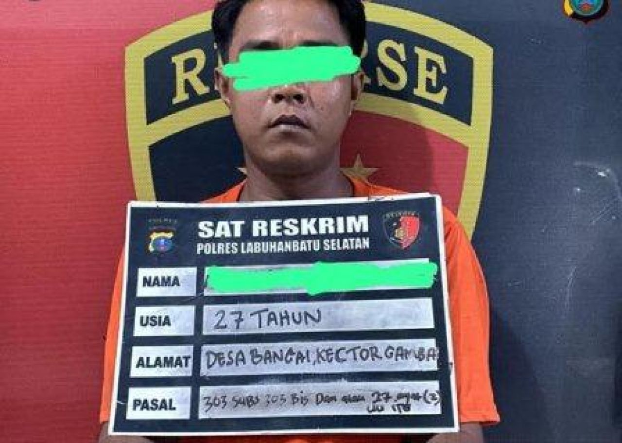 Polres Labuhanbatu Selatan Ungkap Kasus Judi Online di Desa Bangai