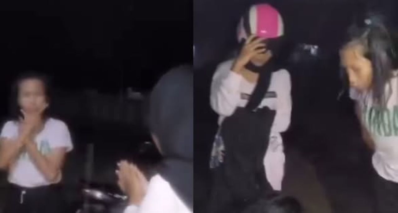 Viral ! Aksi Remaja Putri Jadi Korban Bullying di Kecamatan Gadingrejo