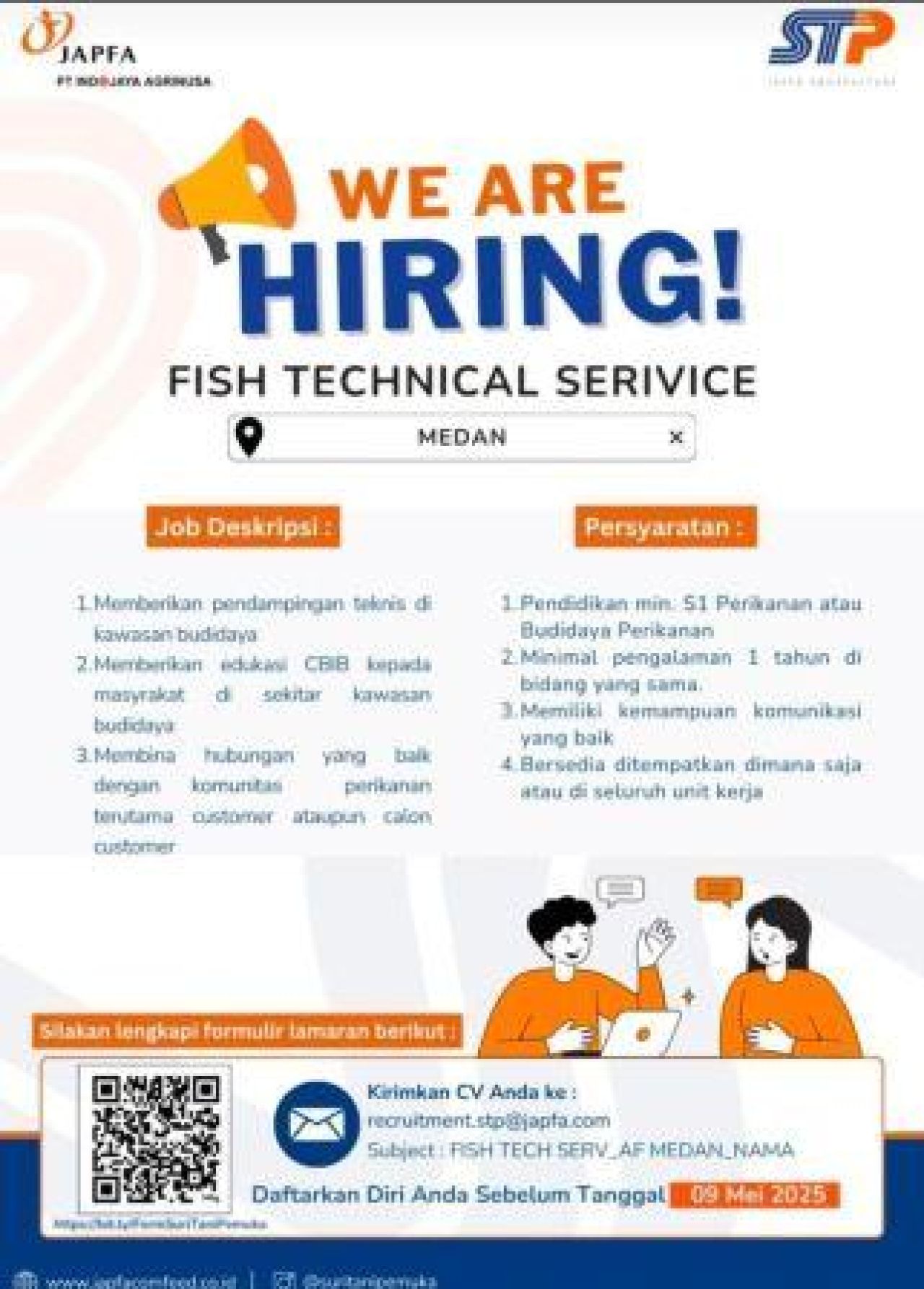Japfa Group Buka Lowongan Fish Technical Service