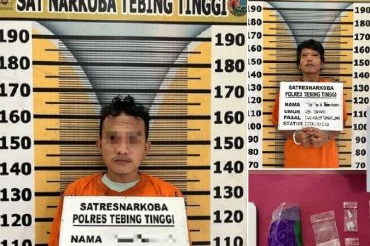 Sat Resnarkoba Polres Tebing Tinggi Tangkap 2 Warga Desa Sei Priok
