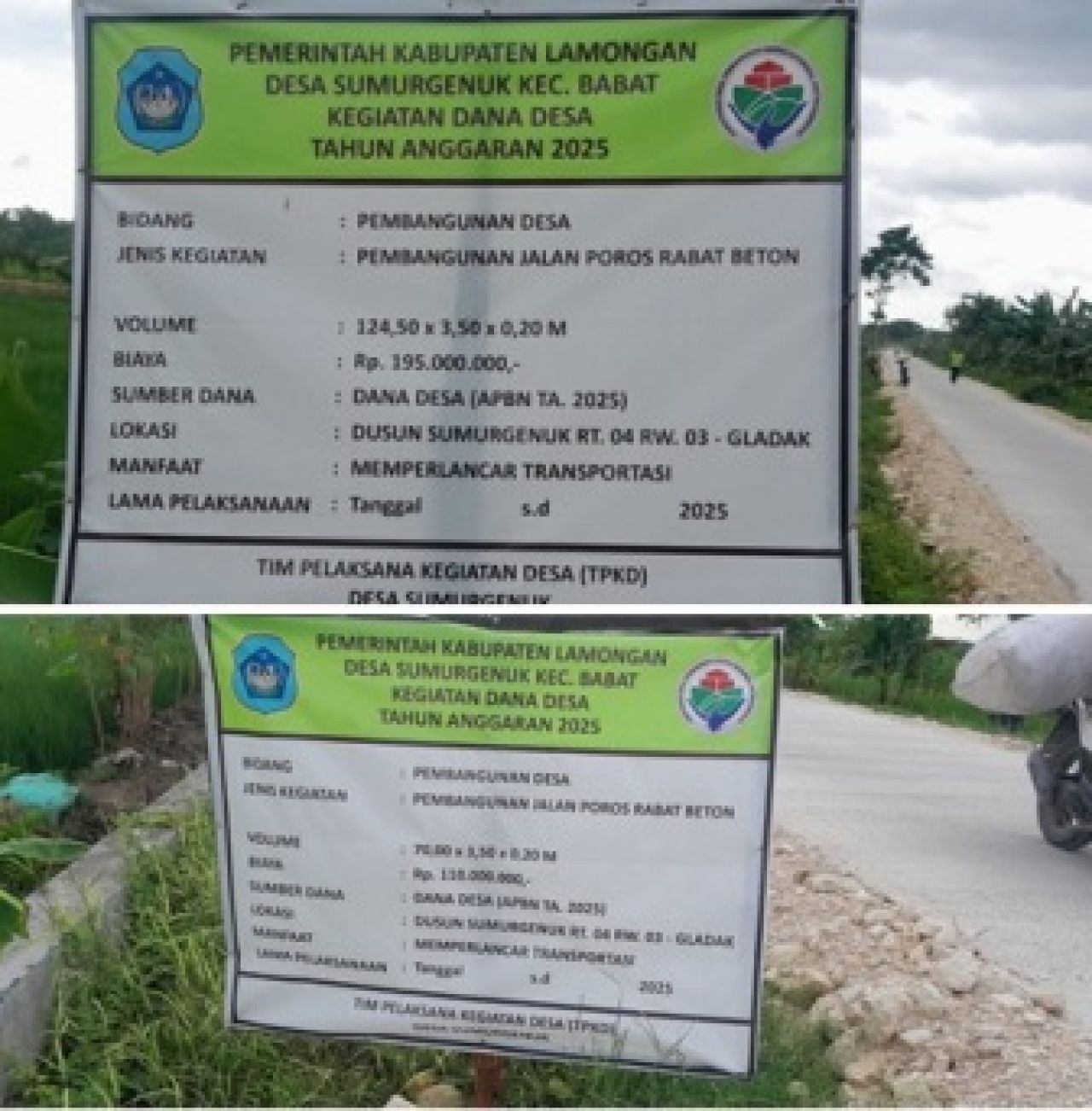 Dugaan Praktik Lacung Pelaksanaan Proyek Rabat Beton di Desa Sumurgenuk