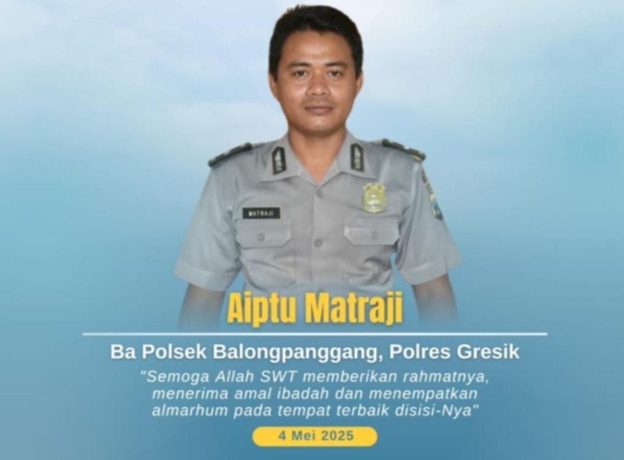 Aiptu Matraji, Bhabinkamtibmas Polsek Balongpanggang Meninggal Dunia