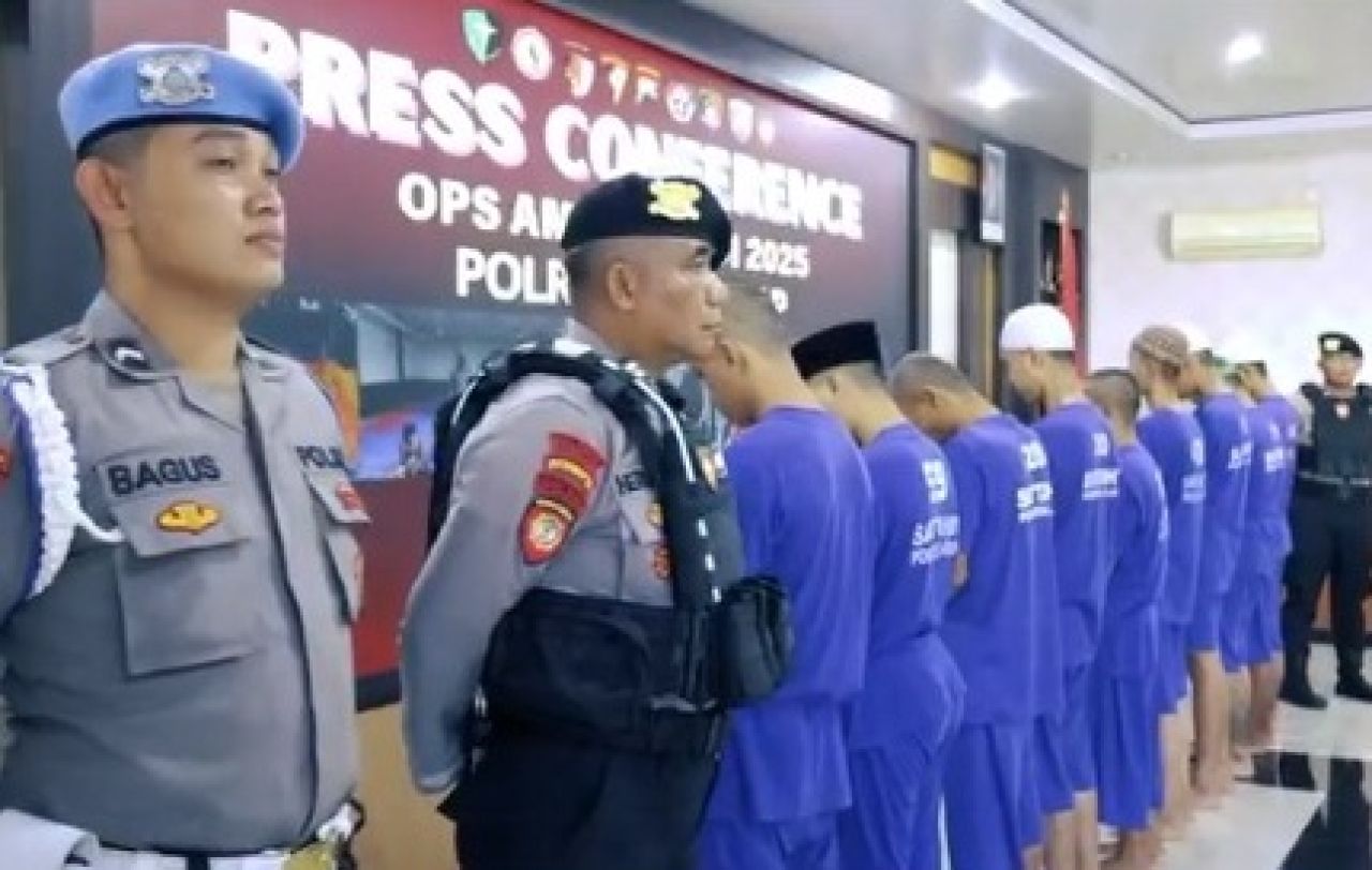 Para pelaku yang terjaring Operasi Aman Candi 2025