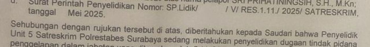 SP.Lidik tanpa nomor 