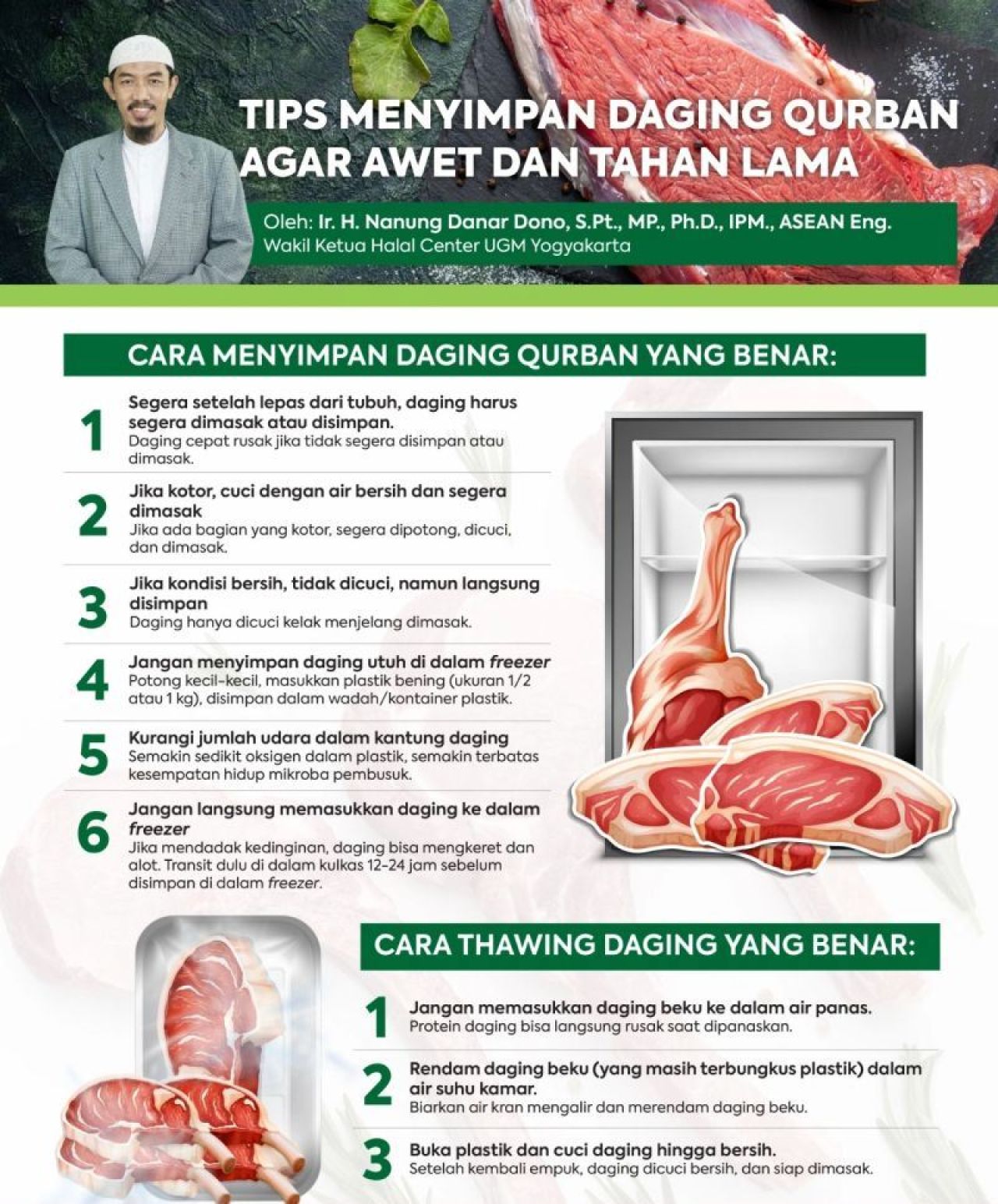 Tips Menyimpan Daging Kurban agar Awet dan Tahan Lama