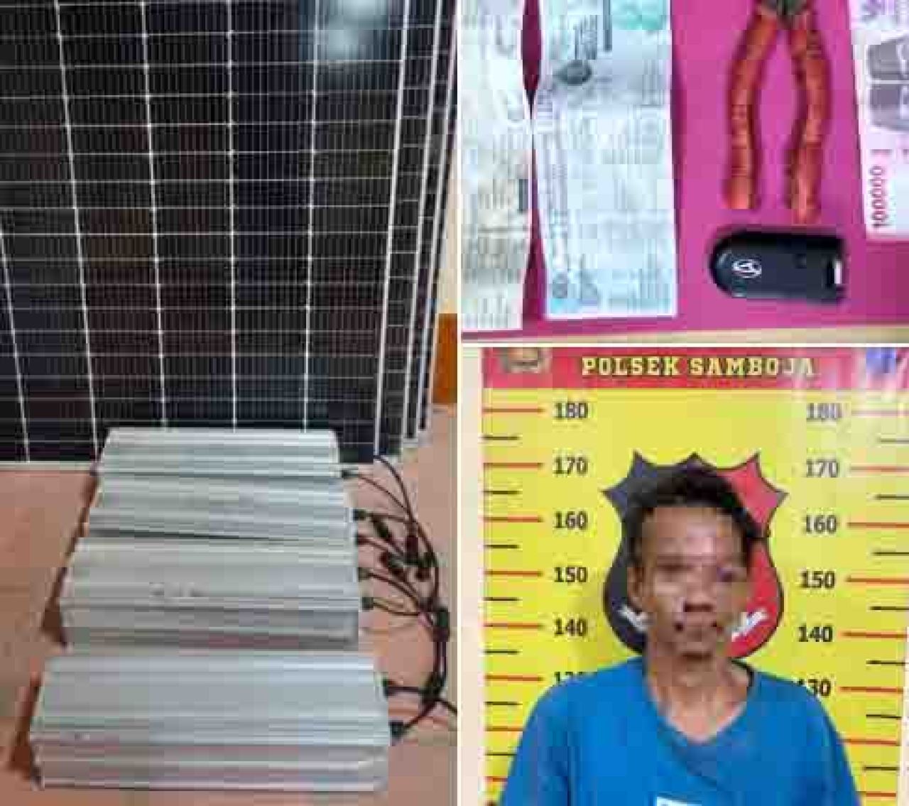 Tiga Pelaku Pencurian Panel Surya Milik Pemprov Kalimantan Timur Dibekuk Polsek Samboja