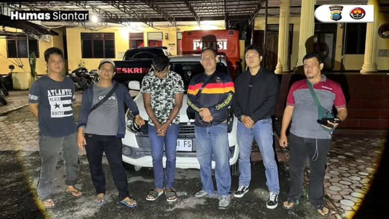 Sat Reskrim Polres Pematangsiantar Amankan Terduga Pelaku Penggelapan Mobil