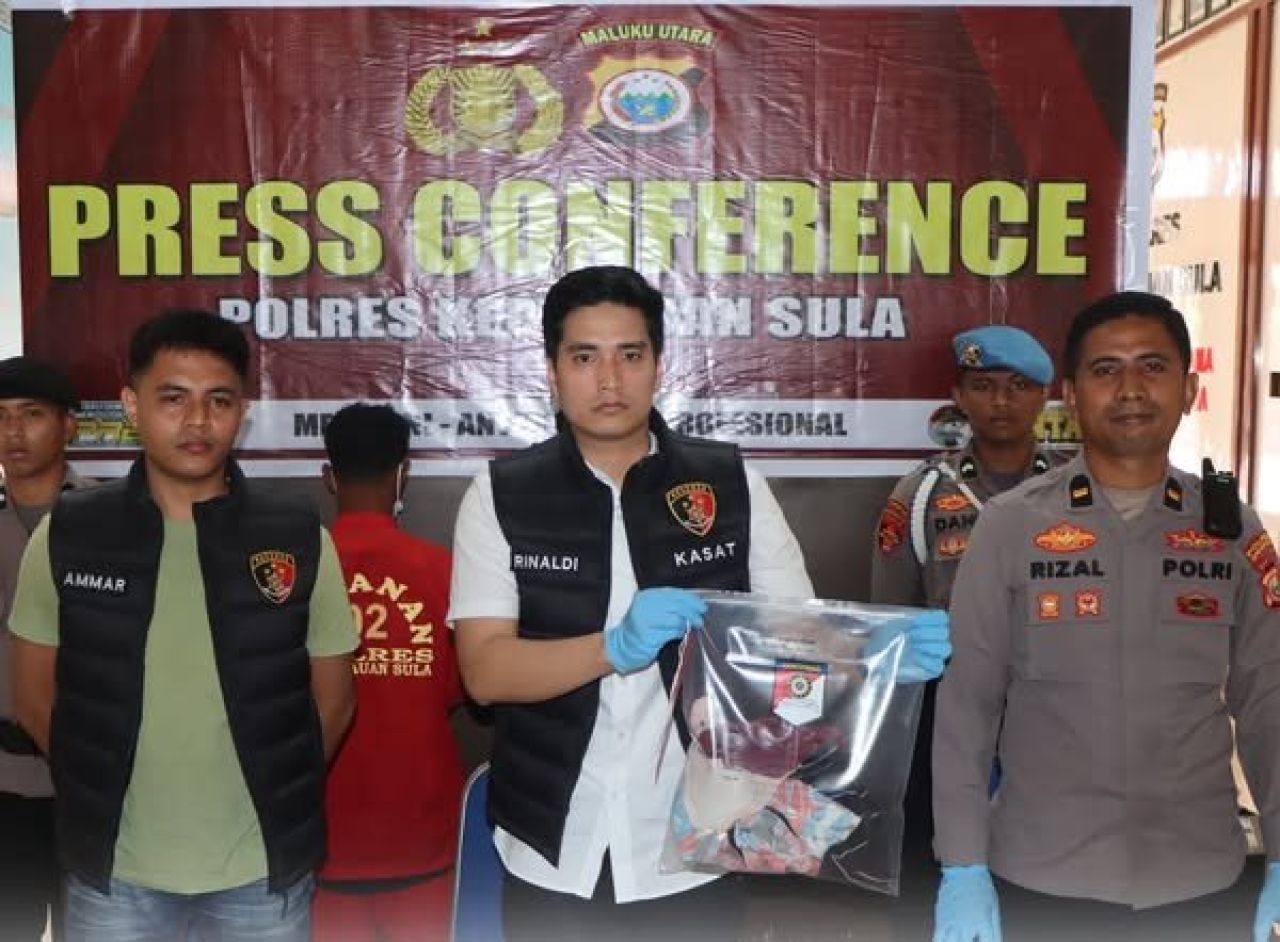 Konferensi pers terkait pengungkapan kasus persetubuhan terhadap anak di bawah umur