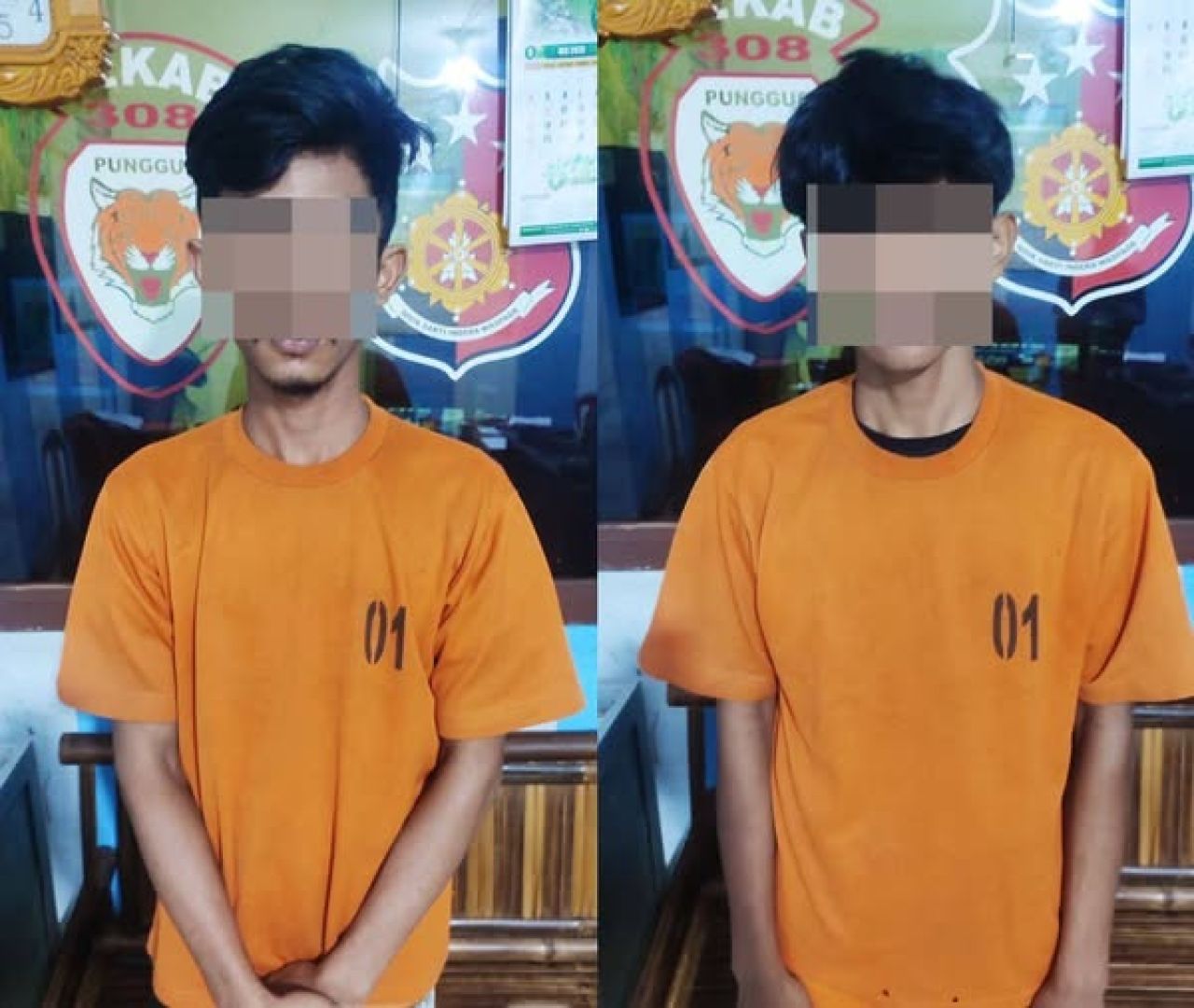 Dua pelaku inisial IN dan HAR