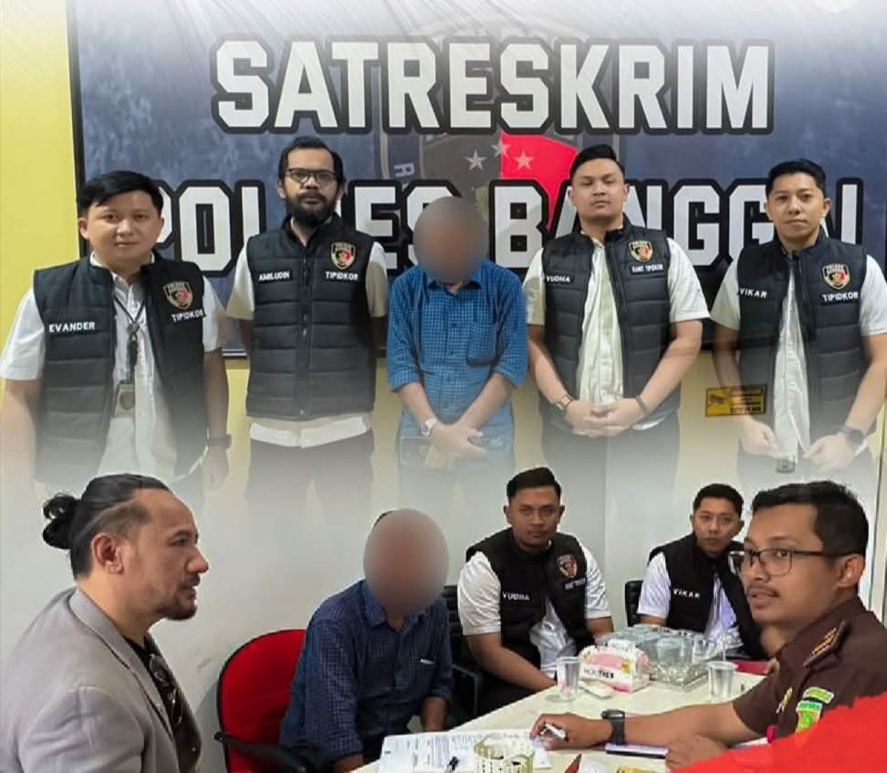 Penyerahan tersangka kasus korupsi ke Kejari Banggai