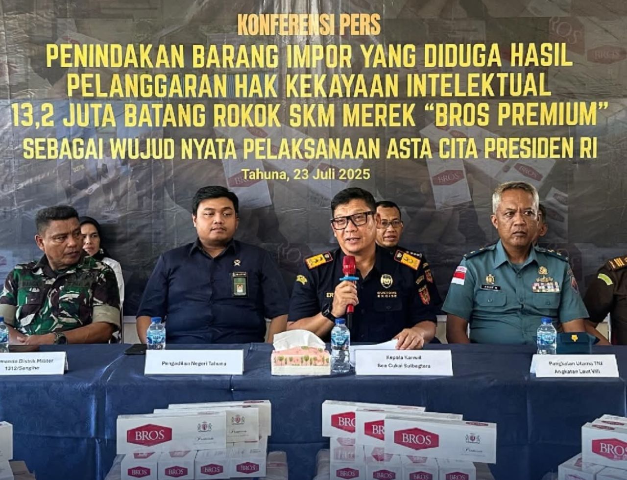 Konpers kasus impor 13,2 juta batang rokok asal Vietnam