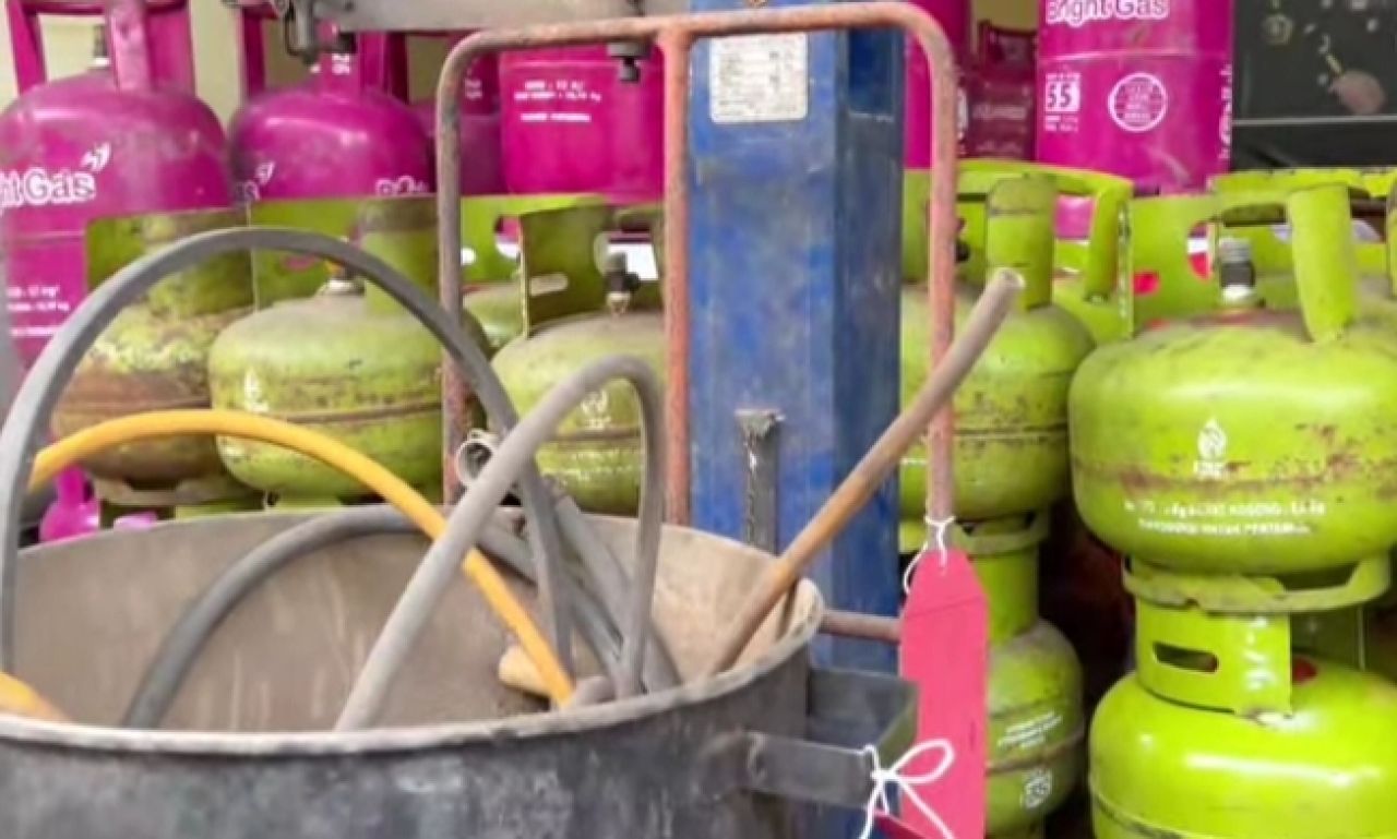 Barang bukti LPG di Polresta Sidoarjo