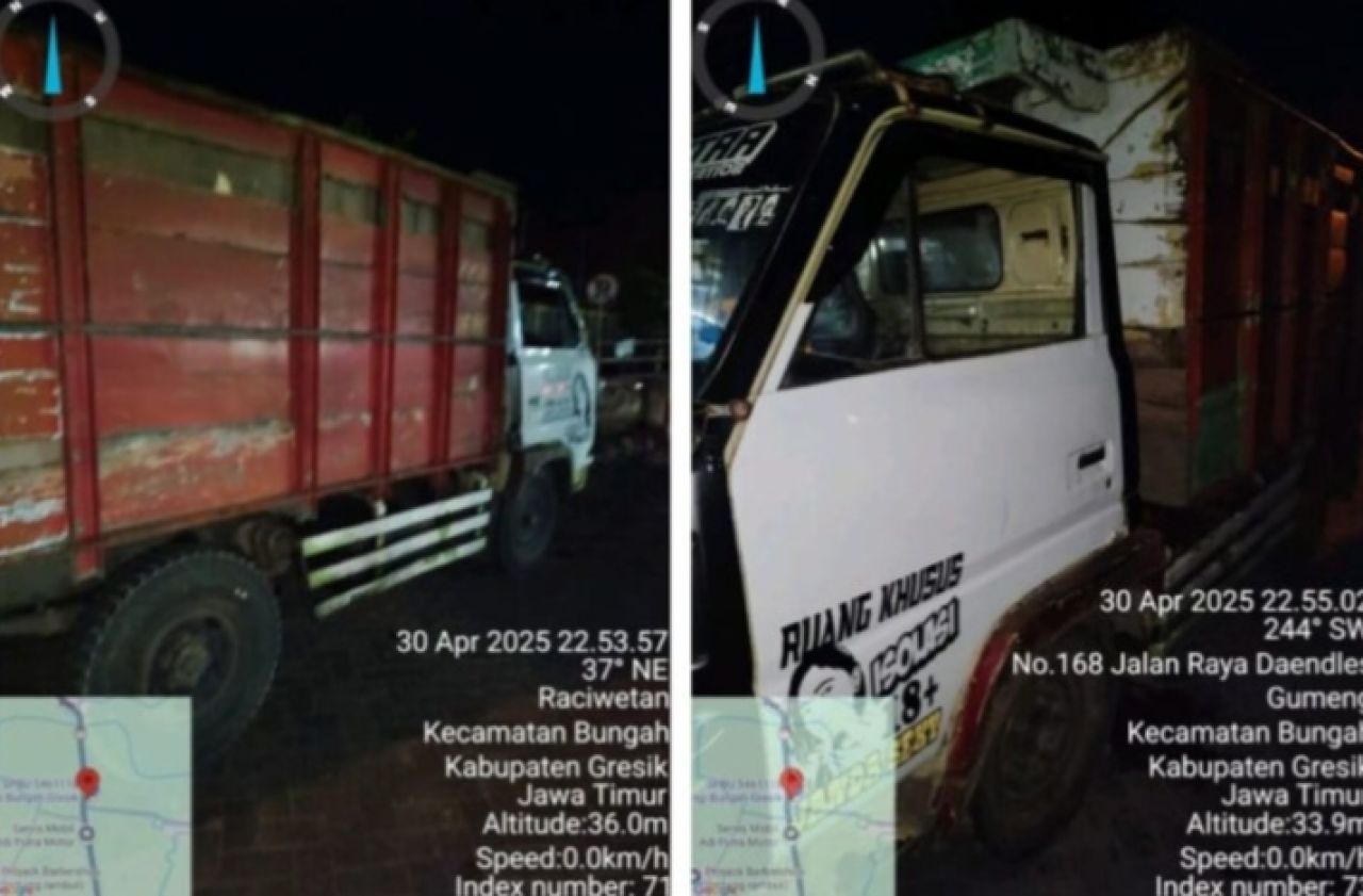 Truk yang digunakan untuk membeli BBM secara ilegal