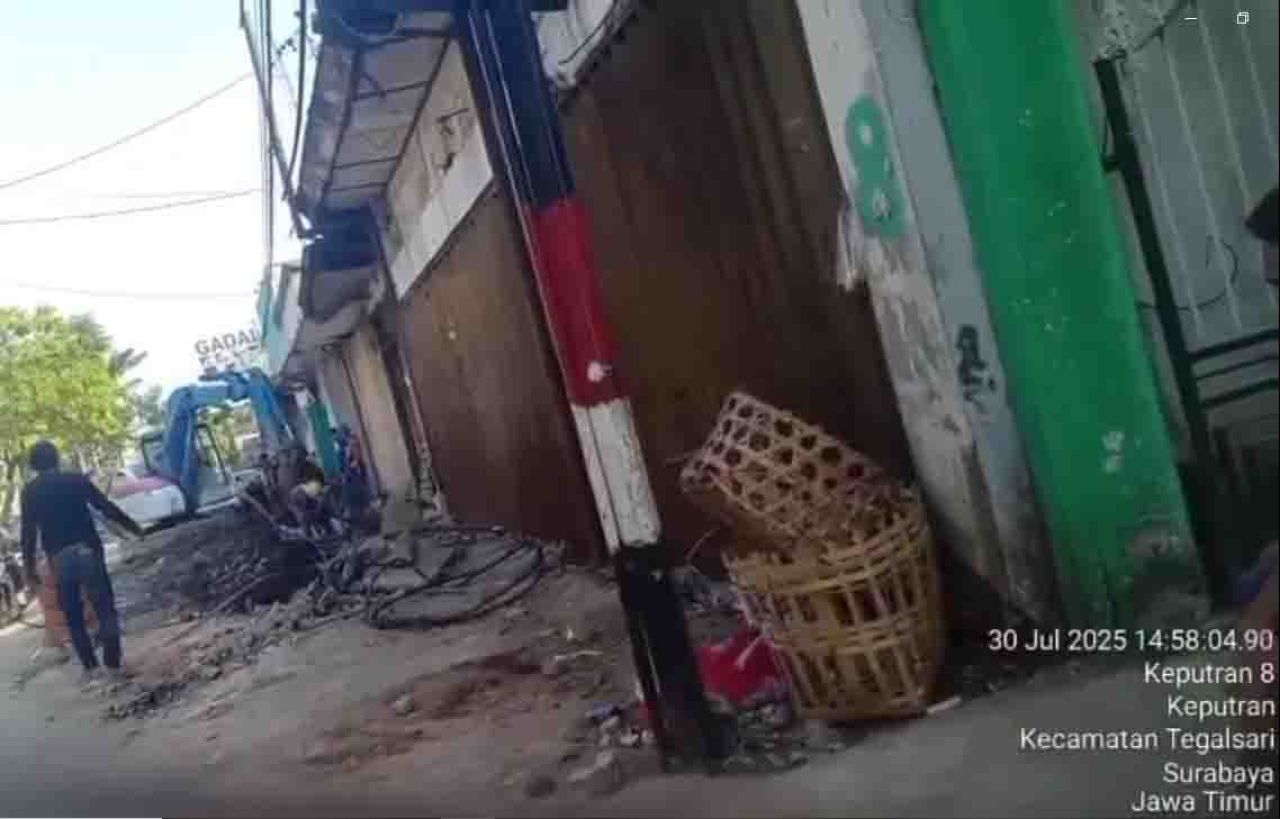 Aksi dugaan pencurian kabel tembaga milik Telkom