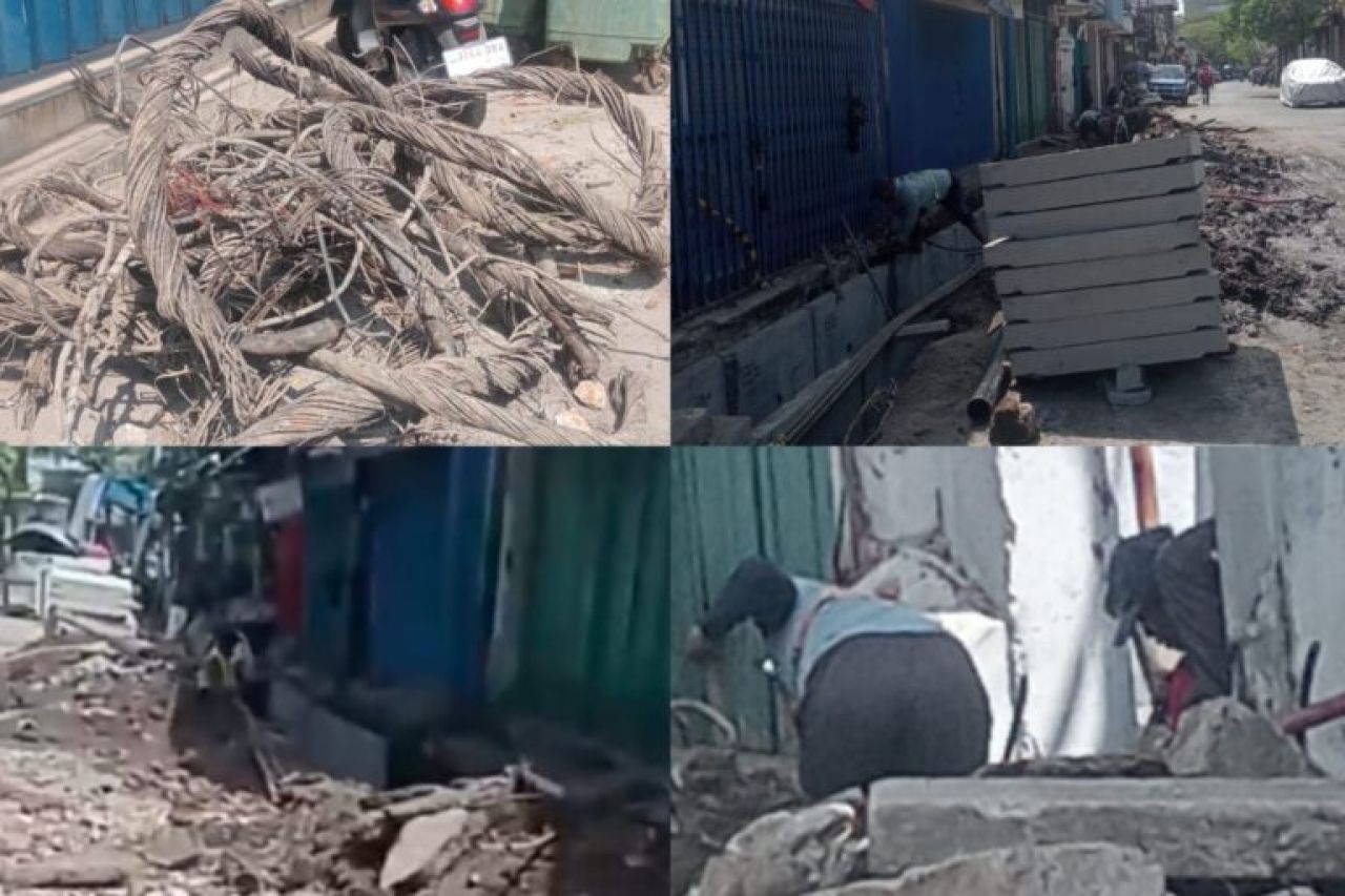 Kabel tembaga milik Telkom yang diambil