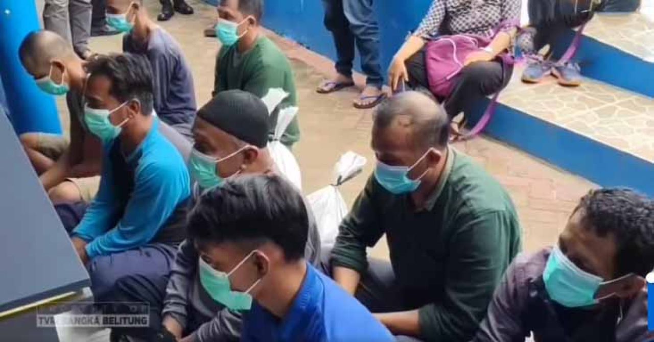 8 Tersangka kasus penyelundupan 5 ton pasir timah