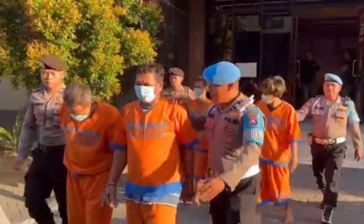 Para pelaku pencurian motor yang ditangkap Polresta Sidoarjo