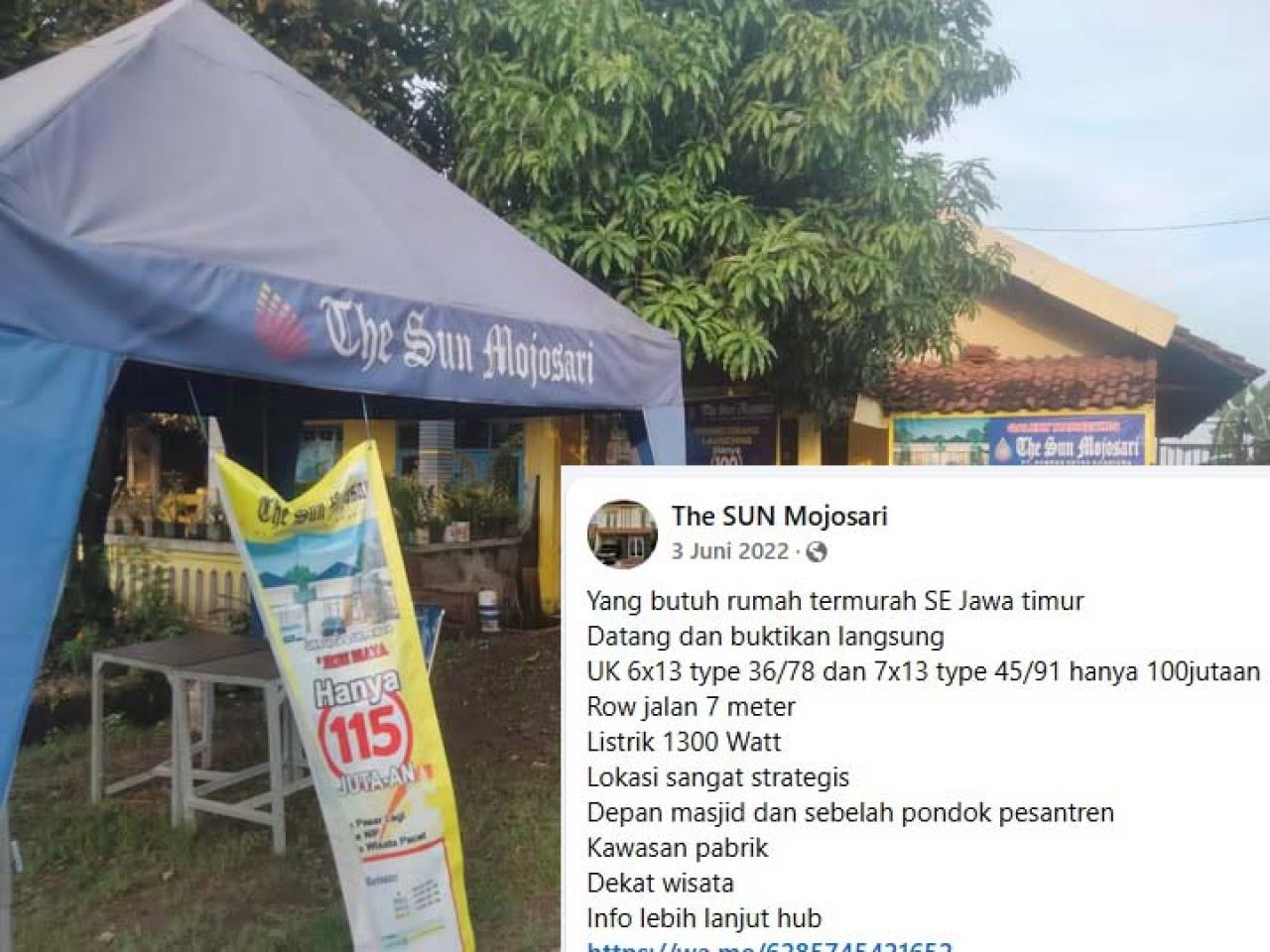 Pemasaran dan promosi The Sun Mojosari.