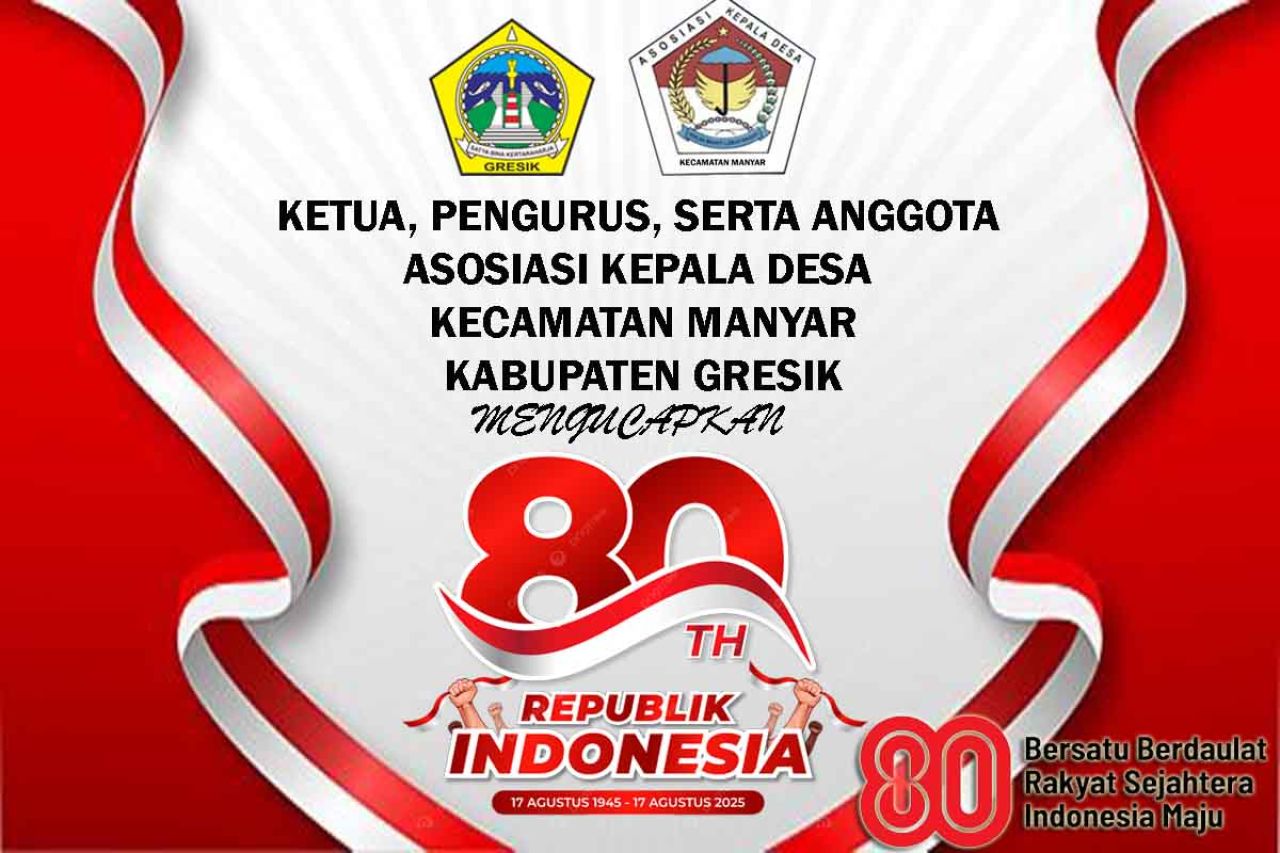 Ucapan HUT Kemerdekaan RI dari AKD Kecamatan Manyar