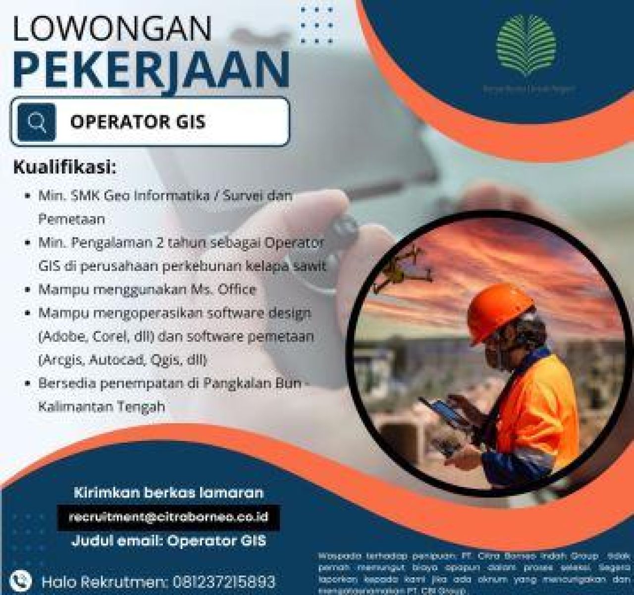 Lowongan sebagai Operator GS di PT Citra Borneo Inda