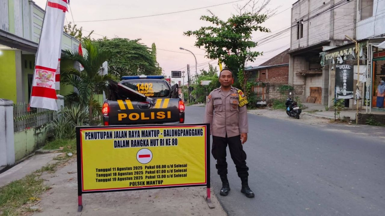 Penutupan Jalan Raya Mantup - Balongpangang