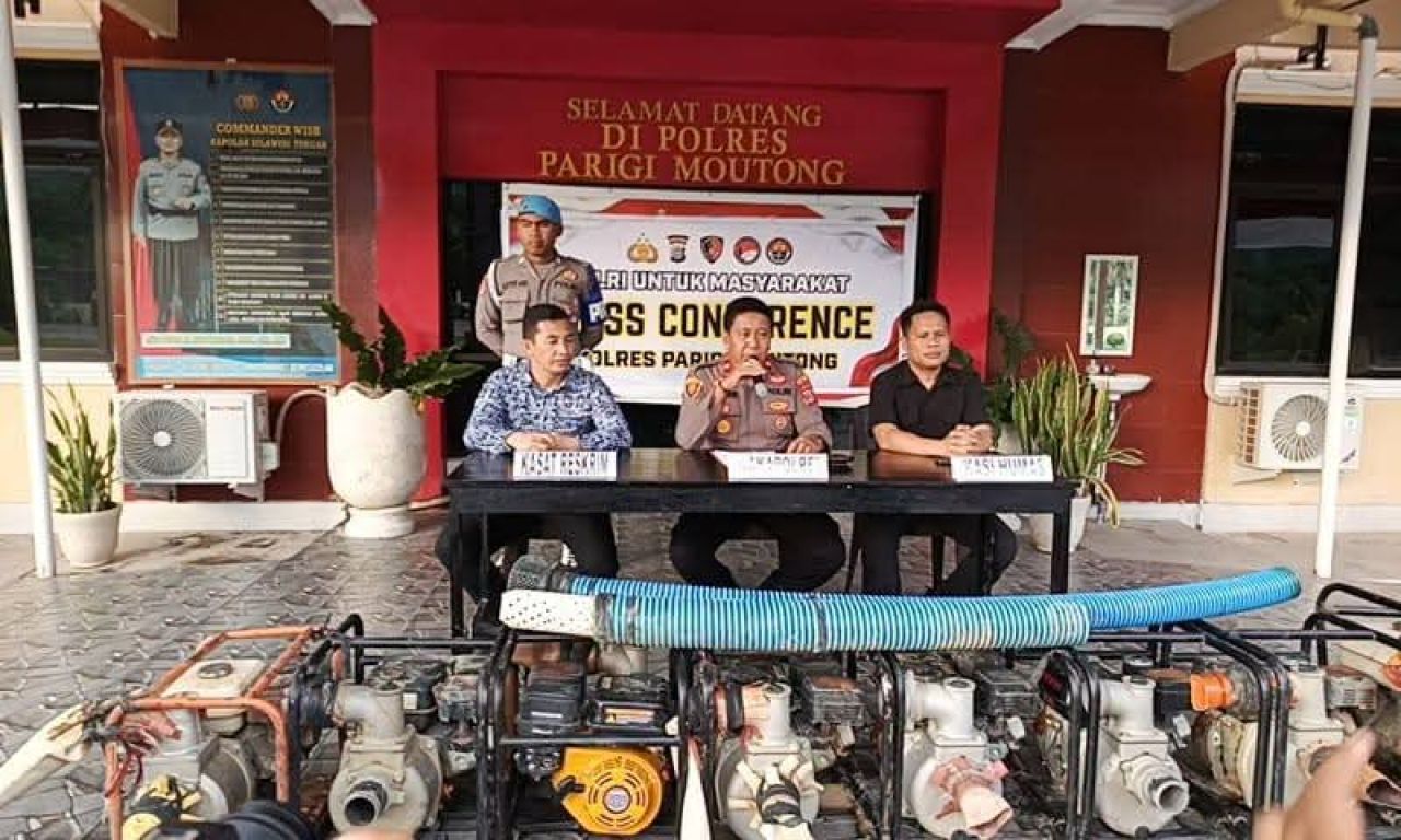 Konpers kasus tambang ilegal di Polres Parigi Moutong