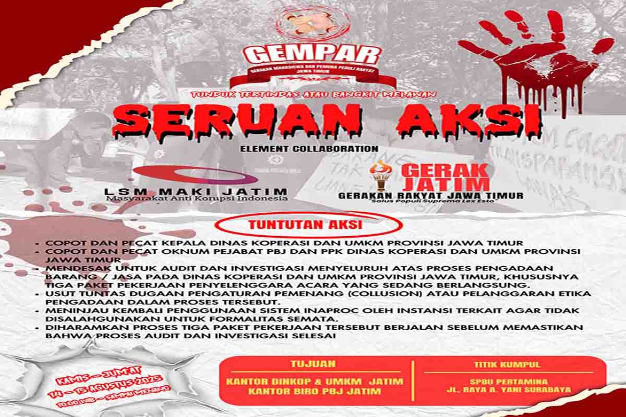 Flyer aksi unjuk rasa GEMPAR