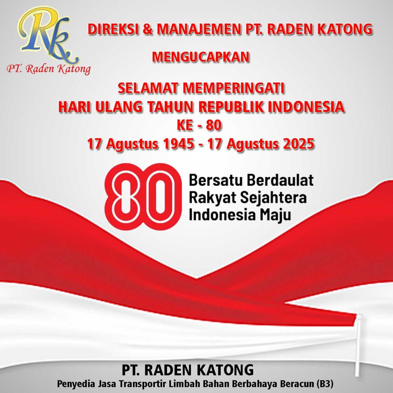 Ucapan selamat HUT Kemerdekaan RI