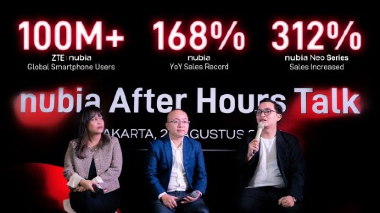 Ki-Ka : Maya Arneldy, Public Relation & Digital Marketing Manager nubia Indonesia, Zhang Qi, Brand Head of ZTE Terminal Division, dan Bernadus Agung, Marketing Manager nubia Indonesia