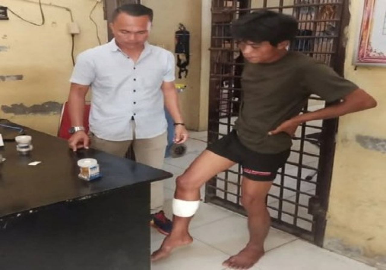 Pelaku begal ditembak kakinya