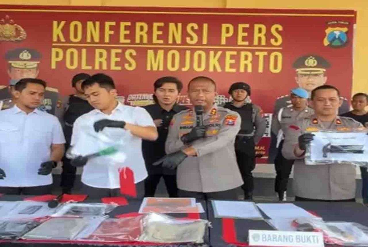 AKBP Ihram Kustarto dan jajaran saat konpers