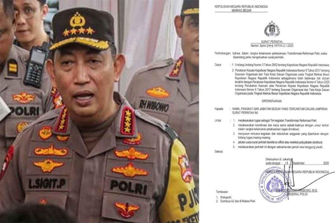 Kapolri dan Sprin Tim Reformasi Polri