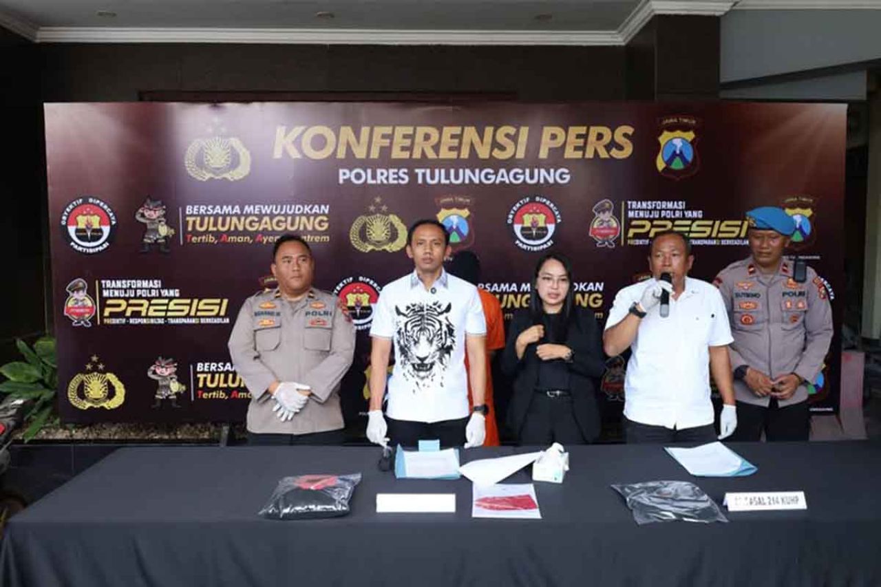 AKP Ryo Pradana dan jajaran saat konpers