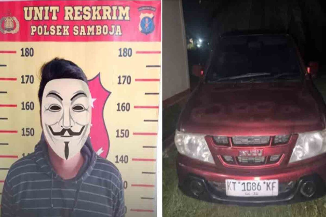 Pria berinisial MA dan barang bukti