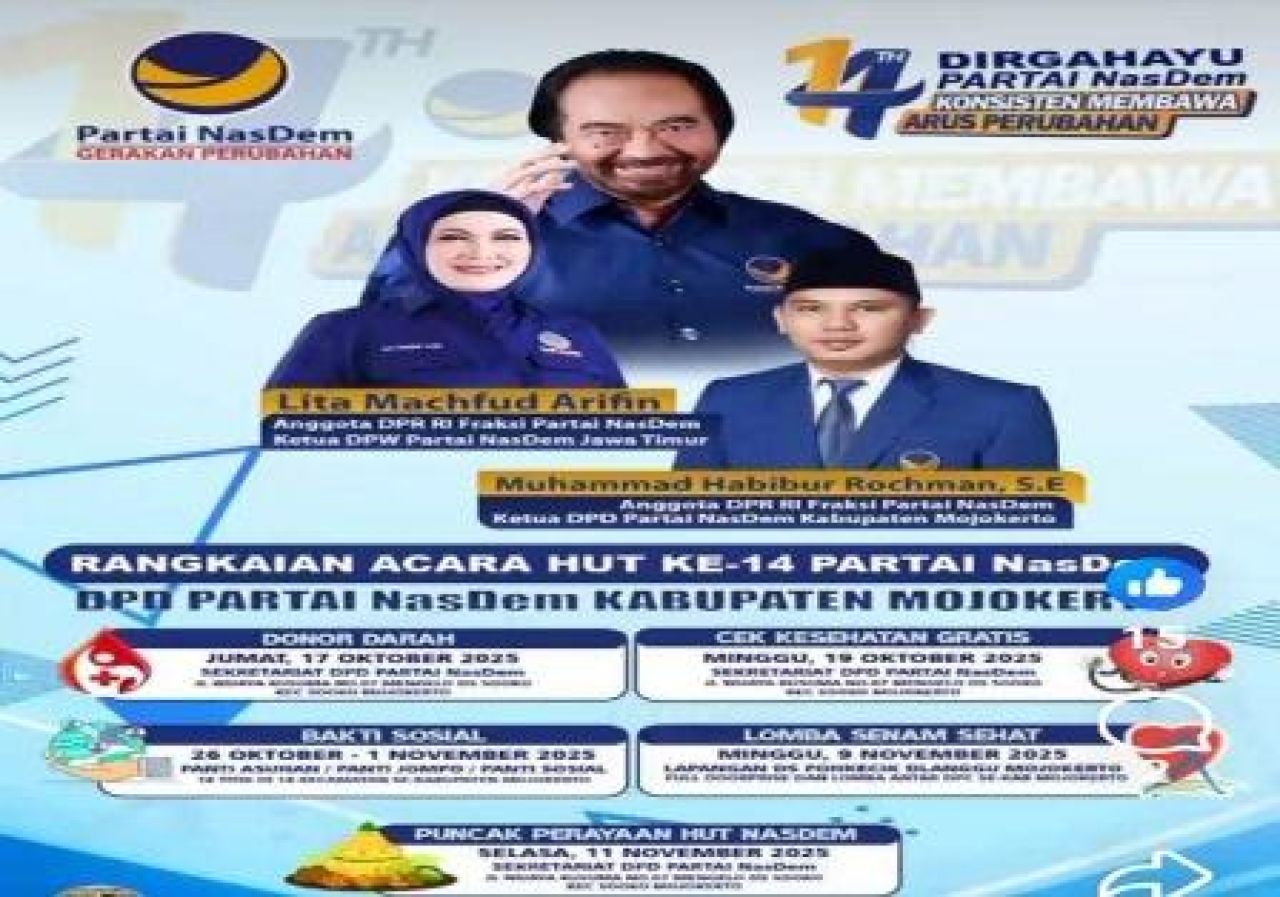 Pamflet HUT Partai NasDem
