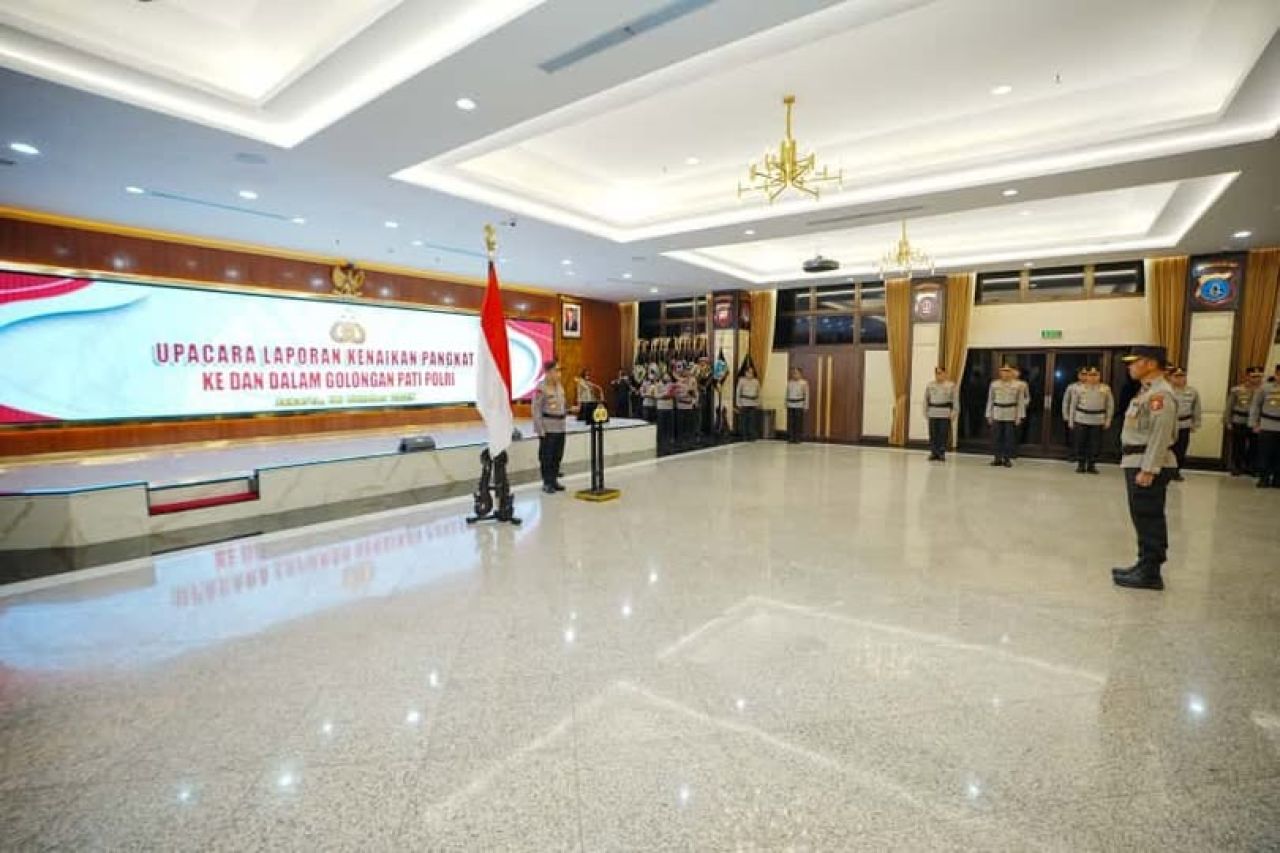 Upacara kenaikan pangkat Perwira Tinggi Polri