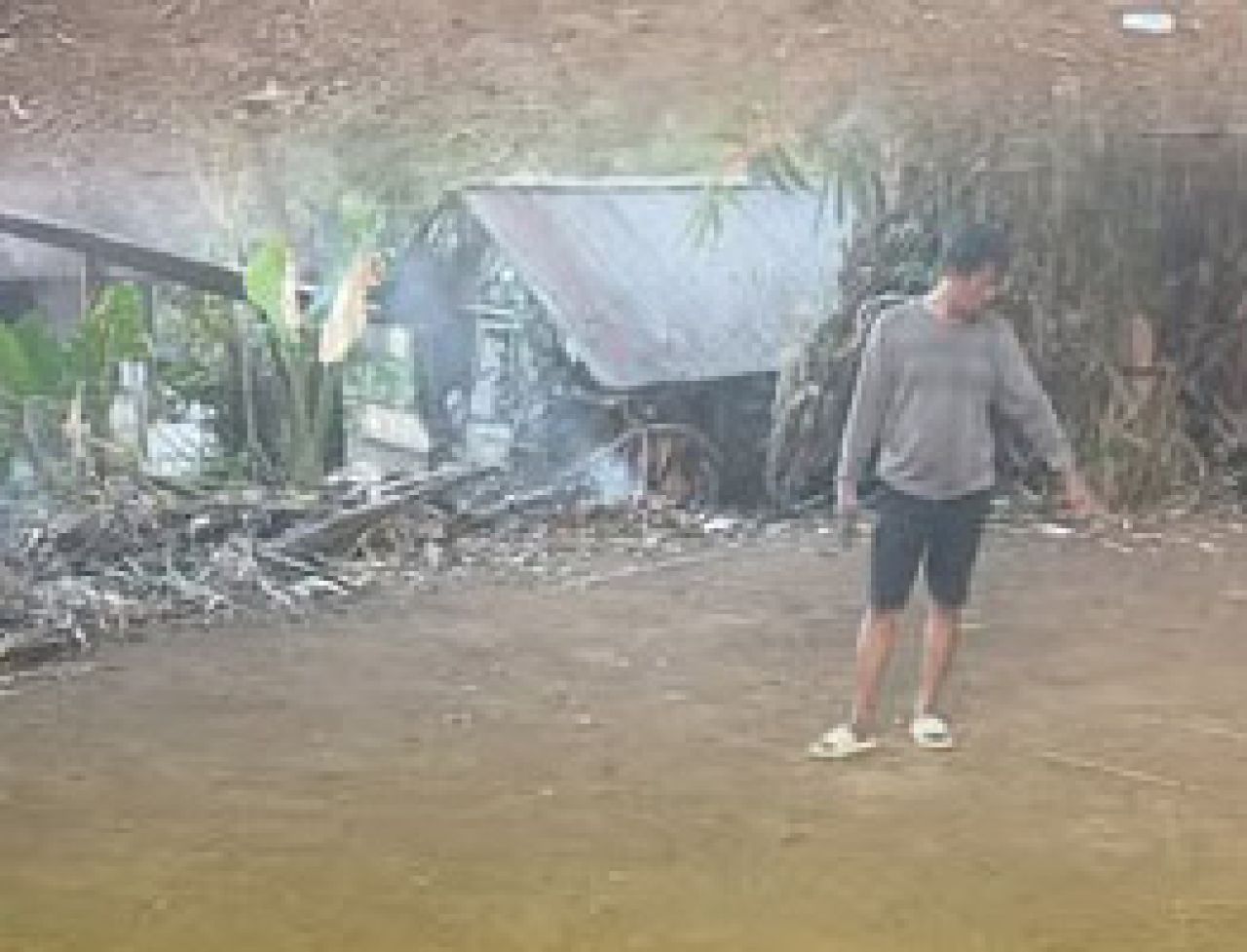 Tempat judi sabung ayam yang dibubarkan Polsek Wara Utara