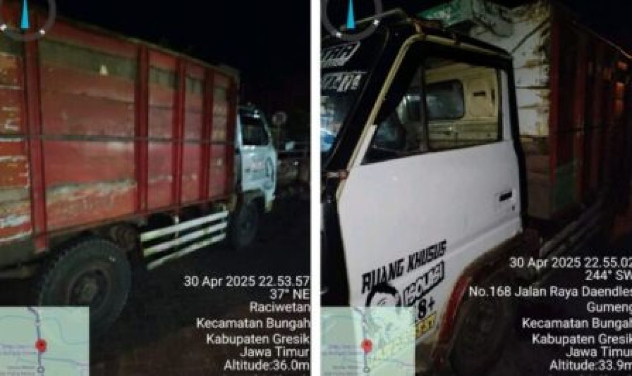 Truk yang digunakan untuk mengangsu Solar dari SPBU