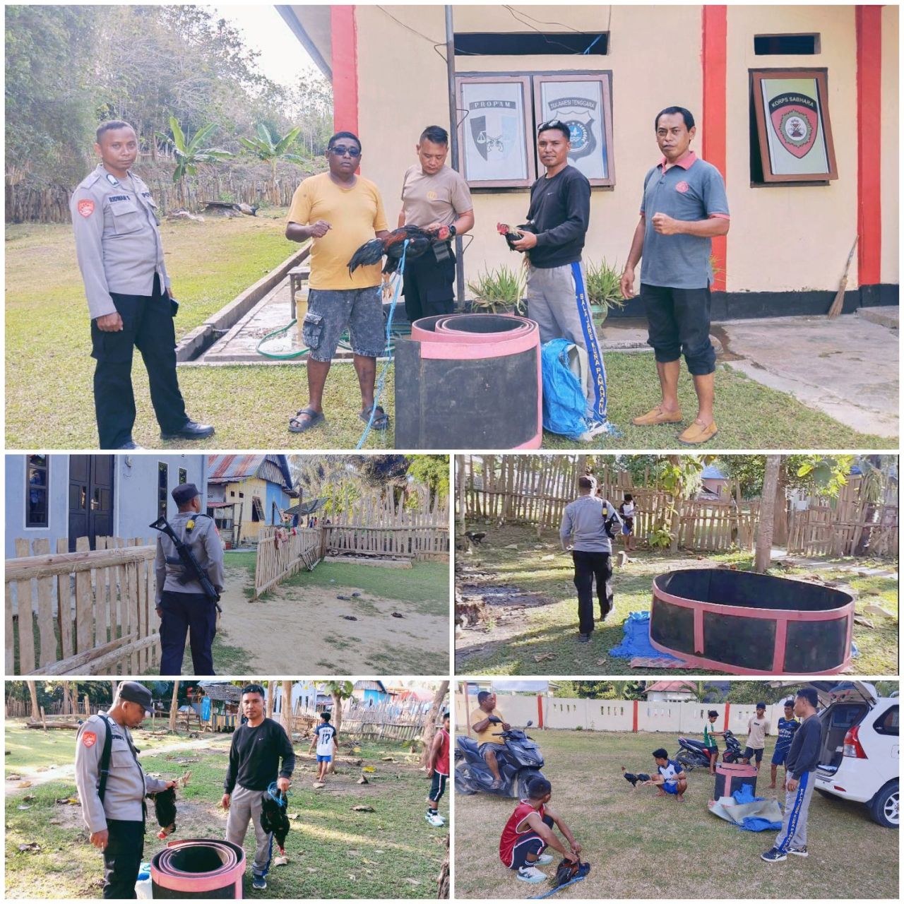 Barang bukti sabung ayam