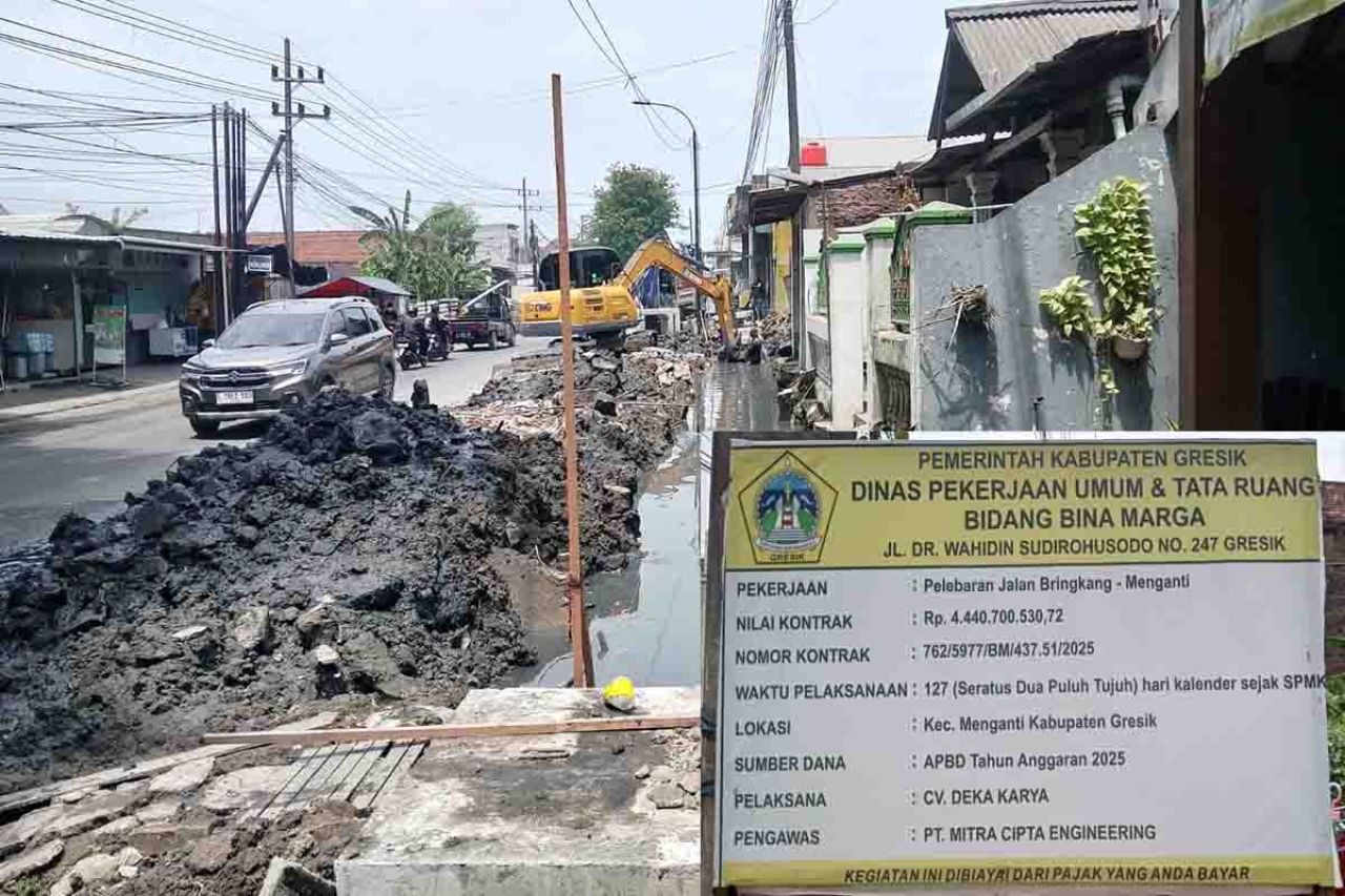 Proyek pelebaran jalan Bringkang – Menganti