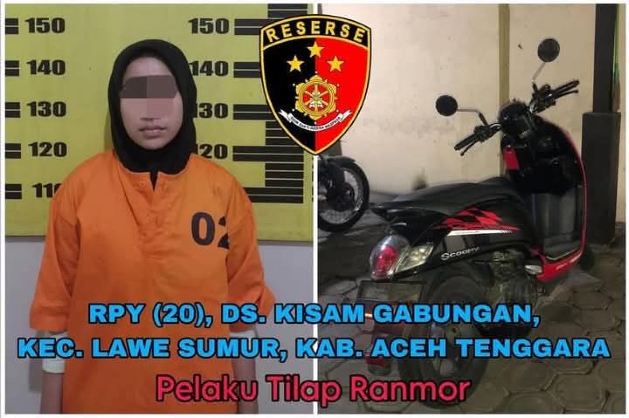 Rahimi Putri Yanti dan motor yang digelapkan