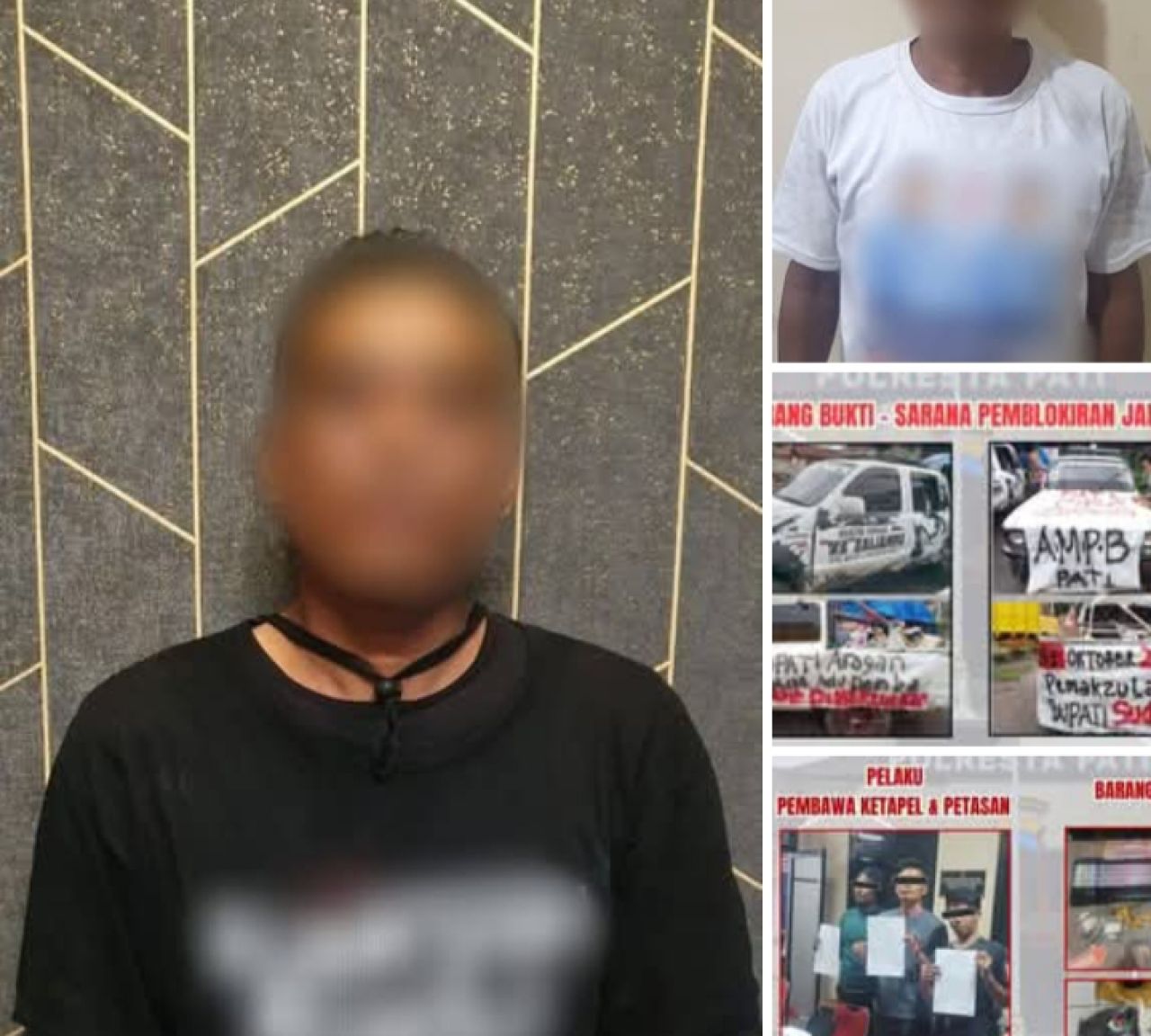 Para tersangka dan barang bukti