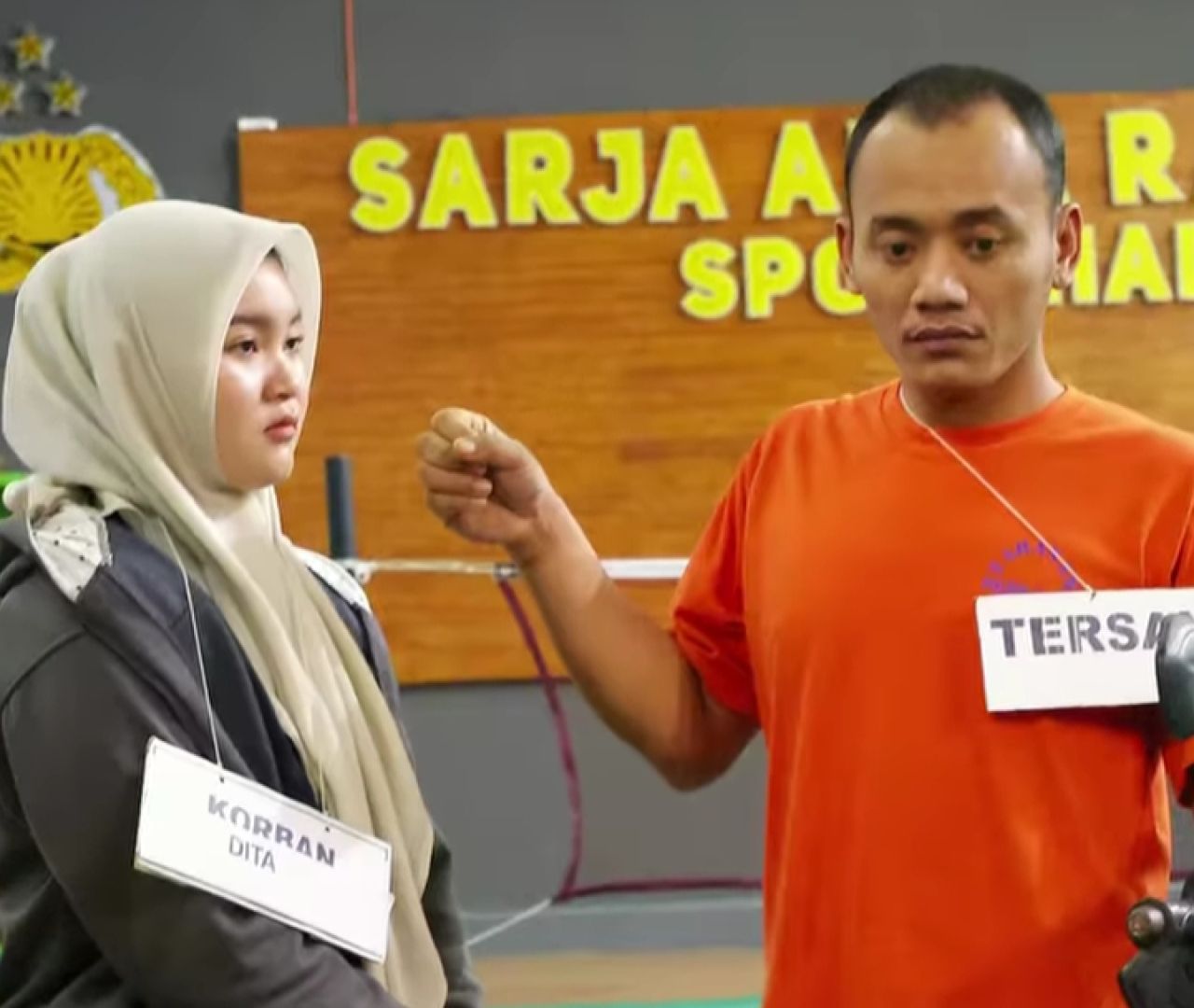 M Choirul Huda saat rekonstruksi