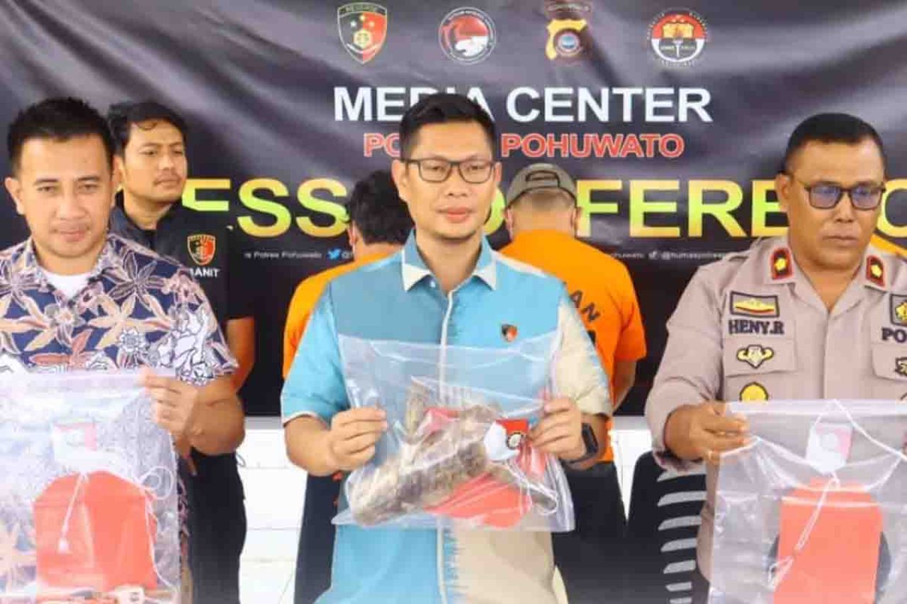 Konpers kasus tambang ilegal di Polres Pohuwato
